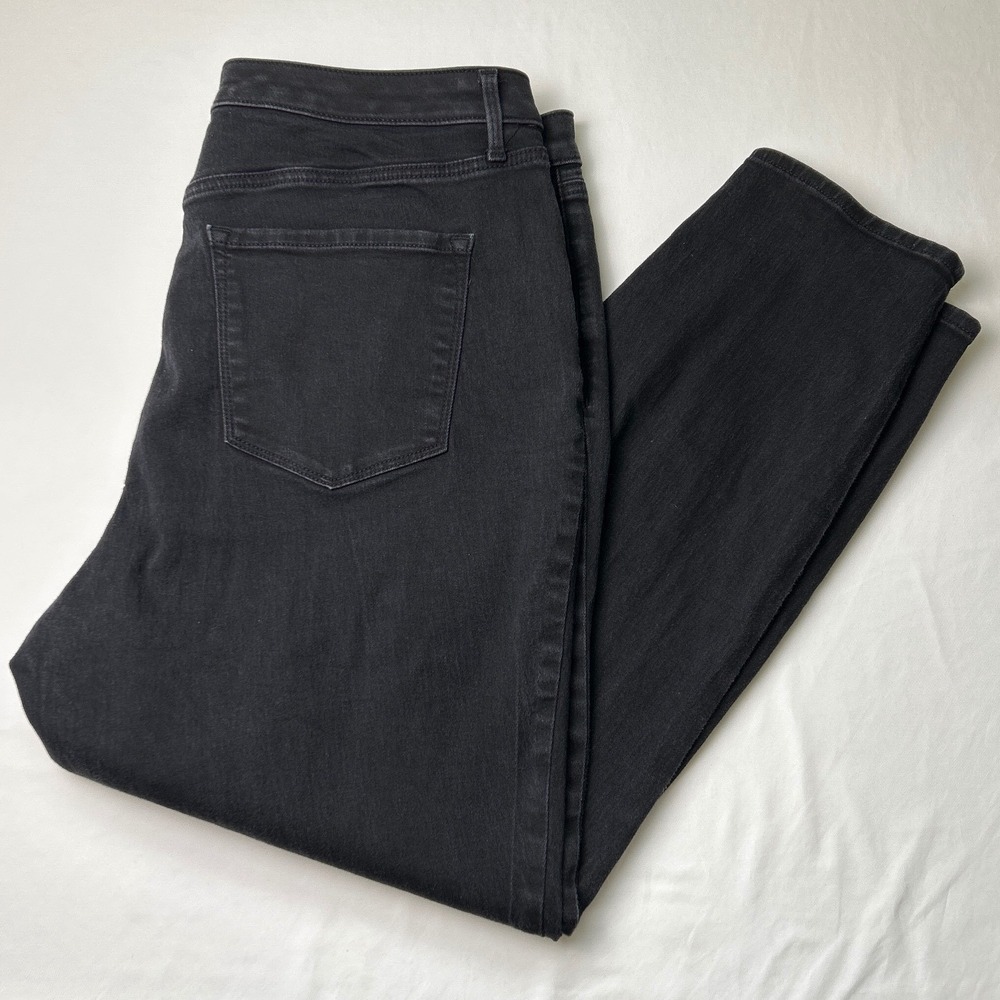 Talbots Womens High Rise Skinny Leg Curvy Size 18 Jeans Black Classic Stretch